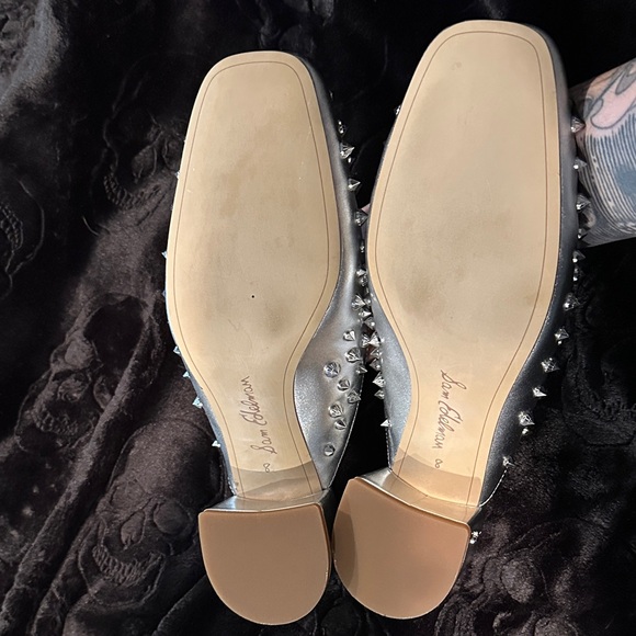Sam Edelman Silver Studded Augustus Slip-Ons NWT size 8 - Picture 6 of 6